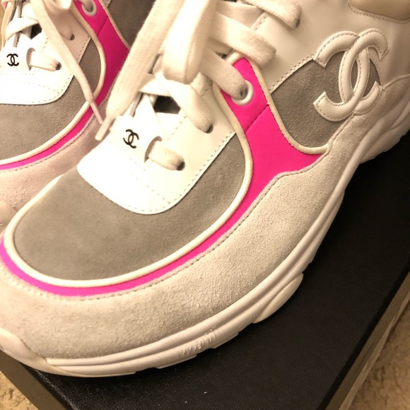 Chanel high top pink sneakers size 41 - Picture 3 of 8